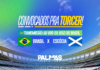 Jogo entre Brasil e Escócia será transmitido ao vivo em dois pontos da Capital; confira os locais nas regiões sul e central